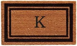 Calloway Mills 152961830S Black Border 18" X 30" Monogram Doormat, (Letter S) -Safavieh Furniture 51oTR2ifoKL. AC