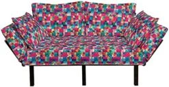Ambesonne Striped Futon Couch, Nautical Anchors And Tape Motifs Sea Life Contrast Strips Maritime Art, Daybed With Metal Frame Upholstered Sofa For Living Dorm, Loveseat, Purple Lilac -Safavieh Furniture 51oX4Pq0mIL. AC