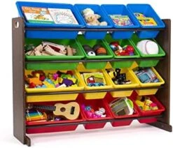 Humble Crew Kids Toy Organizer With 16 Storage Bins, Grey/White -Safavieh Furniture 51oiQ3lKzDL. AC