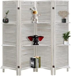 Room Divider 6 Panel, Wooden Room Divider Wall, 6 Panel Folding Privacy Screens, Freestanding Room Partition For Office Kitchen Bedroom Balcony (White) -Safavieh Furniture 51olAOxmQFL. AC