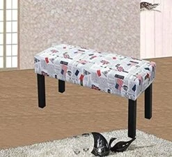 US Pride Furniture Fabric Upholstered Decorative Bench, White With Flowers -Safavieh Furniture 51ossJsiyqL. AC