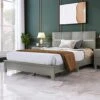 Champagne Silver 3 Pieces Bedroom Furniture Set Size, Dresser, Night Stand, Easy Assemble, Queen Bed+2 NightstandS