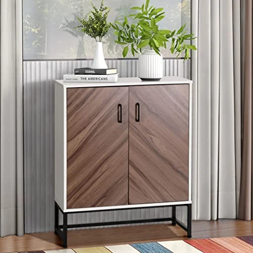 MAISON ARTS Modern Buffet Cabinet With Storage, Sideboard Storage Cabinet With 2 Doors For Living Room, Kitchen, Entryway, Hallway, 28 Inch, White 2 MAISON ARTS Modern Buffet Cabinet With Storage, Sideboard Storage Cabinet With 2 Doors For Living Room, Kitchen, Entryway, Hallway, 28 Inch, White - Image 2