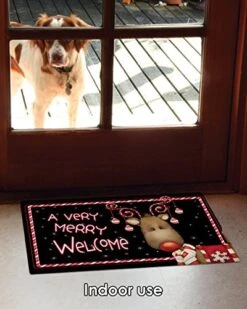 Toland Home Garden 800114 Candy Cane Reindeer Christmas Door Mat 18x30 Inch Welcome Outdoor Doormat For Entryway Indoor Entrance -Safavieh Furniture 51pQniJI0BL