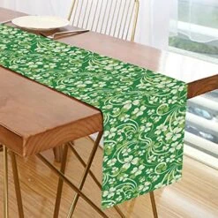 Exnundod St Patrick Shamrock Lucky Table Runner 90 Inches Green Cirrus Clovers Spring Runner For Spring Dining Table Kitchen Holiday Home Seasonal Decor 18 Exnundod St Patrick Shamrock Lucky Table Runner 90 Inches Green Cirrus Clovers Spring Runner For Spring Dining Table Kitchen Holiday Home Seasonal Decor -Safavieh Furniture 51plmavfLSL