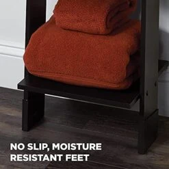 Zenna Home Ladder Style Bathroom Linen Tower, Espresso 9 Zenna Home Ladder Style Bathroom Linen Tower, Espresso -Safavieh Furniture 51pnlAwuQAS