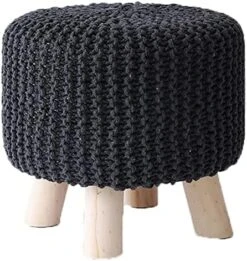 ALDEPO Shoe Cabinet Round Footstool Stool Small Footstool With Legs Upholstered Footstool With Removable Linen Cover - Handmade Wool Knitted Stool (Color : Red) 22 ALDEPO Shoe Cabinet Round Footstool Stool Small Footstool With Legs Upholstered Footstool With Removable Linen Cover - Handmade Wool Knitted Stool (Color : Red) -Safavieh Furniture 51q01Wkj5lL. AC