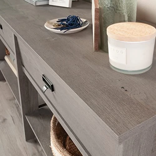 Sauder Trestle Credenza, For TV's Up To 60", Mystic Oak Finish 4 Sauder Trestle Credenza, For TV's Up To 60", Mystic Oak Finish - Image 4