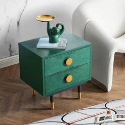 Bedroom Nightstands Bedside Table Drawer Storage Cabinet Modern Living Room Bedroom Bedside Table Storage Cabinet Wooden Cabinet Small Coffee Table Beside Table For Living Room ( Color : Green ) -Safavieh Furniture 51qGWuvaBvL