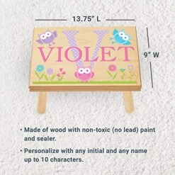 Let’s Make Memories Personalized My Own Name Step Stool - Children’s Step Stool - Sturdy Wood – Non-Toxic Paint, Sealer - Unicorn Design - White - 14’Wx9.25”Lx8.75”H - Ages 3+ 17 Let’s Make Memories Personalized My Own Name Step Stool - Children’s Step Stool - Sturdy Wood – Non-Toxic Paint, Sealer - Unicorn Design - White - 14’Wx9.25”Lx8.75”H - Ages 3+ -Safavieh Furniture 51qNt5ZkWhL