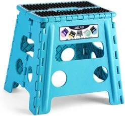 Delxo 16” Folding Step Stool In Black,1 Pack Premium Heavy Duty Foldable Stool For Adults,Portable Collapsible Plastic Step Stool,Non Slip Folding Stools For Kitchen Bathroom Bedroom Up To 400LBS -Safavieh Furniture 51qPMjyq2fL. AC