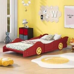 Twin Bed Frame Wood Airplane Design Platform Beds With Storage Shelves And Rotatable Propeller, Fun Kids Bed With Headboard And Footboard For Boys Girls, Twin Size, Green -Safavieh Furniture 51qiZiDU8jL. AC