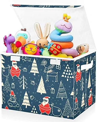 FULUHUAPIN Snowflake Pretty Pattern Toy Storage Box Chest With Lid, 16.5"x12.6"x11.8" Sturdy Toys Organizer Boxes Bin Baskets For Boy, Girl, Nursery, Closet, Bedroom, Playroom 21011152 5 FULUHUAPIN Snowflake Pretty Pattern Toy Storage Box Chest With Lid, 16.5"x12.6"x11.8" Sturdy Toys Organizer Boxes Bin Baskets For Boy, Girl, Nursery, Closet, Bedroom, Playroom 21011152 - Image 5