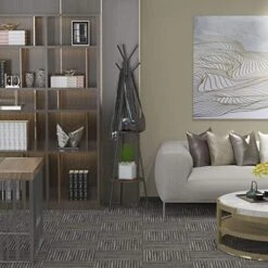 Kiimeey Coat Rack Industrail Metal Freestanding Corner Coat Stand With 2 Shelf -Safavieh Furniture 51r39JcJEmL