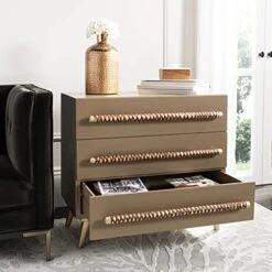 Safavieh Home Raquel Modern Taupe And Gold And Brown 3-drawer Chest 11 Safavieh Home Raquel Modern Taupe And Gold And Brown 3-drawer Chest -Safavieh Furniture 51r4fwmnwXS