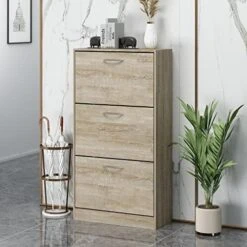 AIEGLE Shoe Cabinet With 2 Flip Drawers For Entryway, Freestanding Shoe Rack Shoe Organiazer With Adjustable Shelf, Shoe Storage Cabinet, Black Walnut (23.6" W X 9.4" D X 31.4" H) 25 AIEGLE Shoe Cabinet With 2 Flip Drawers For Entryway, Freestanding Shoe Rack Shoe Organiazer With Adjustable Shelf, Shoe Storage Cabinet, Black Walnut (23.6" W X 9.4" D X 31.4" H) -Safavieh Furniture 51rOo7qqiXL. AC