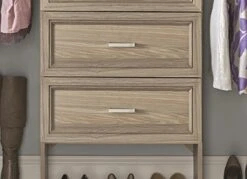 ClosetMaid SuiteSymphony Wood Drawer, Add On Accessory Shaker Style, For Storage, Closet, Clothes, X 10” Size For 25 In. Units, Natural Gray/Satin Nickel, 25" X 10" 9 ClosetMaid SuiteSymphony Wood Drawer, Add On Accessory Shaker Style, For Storage, Closet, Clothes, X 10” Size For 25 In. Units, Natural Gray/Satin Nickel, 25" X 10" -Safavieh Furniture 51rTtMuucBL