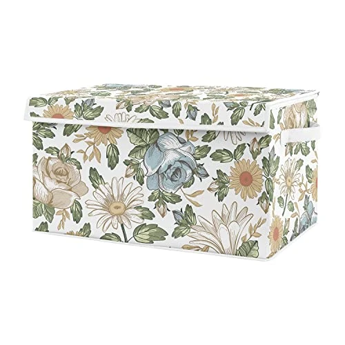 Sweet Jojo Designs Vintage Floral Blue Yellow Girl Small Fabric Toy Bin Storage Box Chest For Baby Nursery Kid Room Slate Green Gold Orange Taupe Beige Shabby Chic Rose Flower Boho Bohemian Farmhouse 1 Sweet Jojo Designs Vintage Floral Blue Yellow Girl Small Fabric Toy Bin Storage Box Chest For Baby Nursery Kid Room Slate Green Gold Orange Taupe Beige Shabby Chic Rose Flower Boho Bohemian Farmhouse
