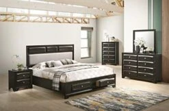Oakland Wood Bedroom Set With Queen Bed, Dresser, Mirror, Nightstand, Chest Antique Gray -Safavieh Furniture 51raHOsf9WL. AC