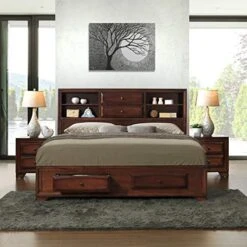Asger Wood Room Set Including Queen Storage Bed, Dresser, Mirror And 2 Night Stands -Safavieh Furniture 51roAPOFjJL