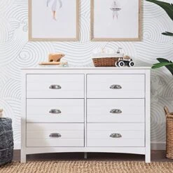 Carter's By DaVinci Nolan 6-Drawer Double Dresser In White 9 Carter's By DaVinci Nolan 6-Drawer Double Dresser In White -Safavieh Furniture 51s1LDzPGcL