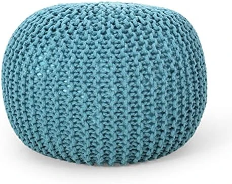 Christopher Knight Home Nahunta Pouf, Coral 7 Christopher Knight Home Nahunta Pouf, Coral - Image 7