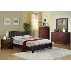 Furniture Of America Sirius Solid Wood 2-Drawer Nightstand In Brown Cherry -Safavieh Furniture 51sAMC7ifqS