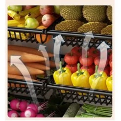 Free Standing Kitchen Storage Shelf Rack Kitchen Metal Rack Rack Floor Multi-layer Fruit And Vegetable Storage Rack Basket Trolley Storage Rack Kitchen Bakers Rack Microwave Oven Stand ( Color : 70cm -Safavieh Furniture 51sLiZIdtiL