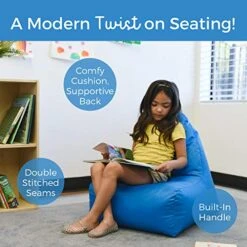 Factory Direct Partners 10481-FB Cali Alpine Sack Bean Bag Chair, Dirt-Resistant Coated Oxford Fabric - French Blue 17 Factory Direct Partners 10481-FB Cali Alpine Sack Bean Bag Chair, Dirt-Resistant Coated Oxford Fabric - French Blue -Safavieh Furniture 51slyHttewL