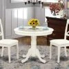 East West Furniture ANBO3-LWH-LC Dining Set, 3-Piece