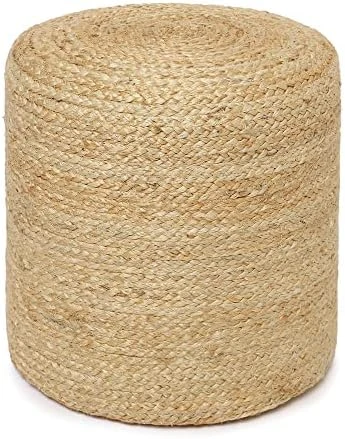 · REDEARTH · Cylindrical Pouf Foot Stool Ottoman -Jute Braided Accent Chair Footrest For The Living Room, Bedroom, Nursery, Patio, Lounge & Other Rooms In The Home (14.5”x14.5”x16”; Natural Ivory) 7 · REDEARTH · Cylindrical Pouf Foot Stool Ottoman -Jute Braided Accent Chair Footrest For The Living Room, Bedroom, Nursery, Patio, Lounge & Other Rooms In The Home (14.5”x14.5”x16”; Natural Ivory) - Image 7