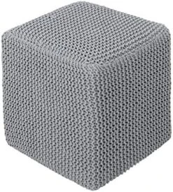 Christopher Knight Home Scott Knitted Foot Stool, Light Gray -Safavieh Furniture 51sw5eH9yuL. AC