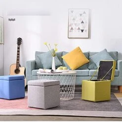 DOUBAO Multipurpose Storage Box Stool Innovative Sofa Stool Storage Footstool For Clothes Shoes Toys Snacks Magazines Home (Color : Black-JoJo's Bizarre Adventure1, Size : 30 * 30 * 30cm) -Safavieh Furniture 51tOAZCpwNL 4