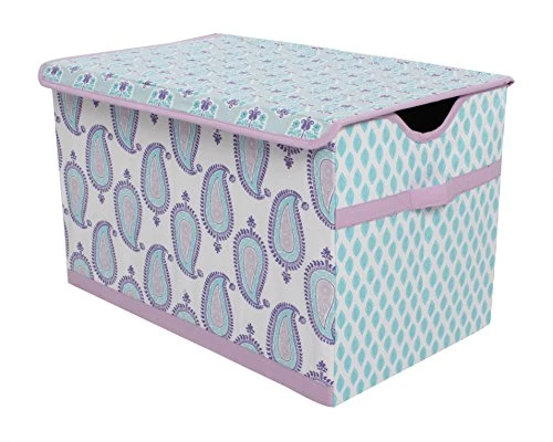 Bacati - Paisley Kids Storage (Collapsible Hamper 14 X 14 X 19 Inches, Lilac/Purple/Aqua) 11 Bacati - Paisley Kids Storage (Collapsible Hamper 14 X 14 X 19 Inches, Lilac/Purple/Aqua) - Image 11