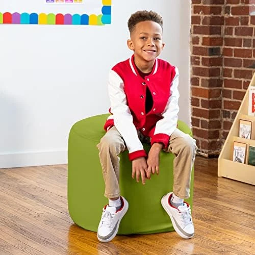 Jaxx Spring Modular Pouf Classroom Bean Bag Seat, Premium Vinyl - Submarine Grey 8 Jaxx Spring Modular Pouf Classroom Bean Bag Seat, Premium Vinyl - Submarine Grey - Image 8