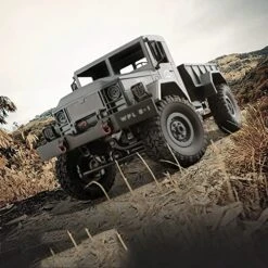 HEBXMF Simulation Military Off-Road Vehicle, 4WD High-Speed Electric Remote Control Car, All-Terrain Damping Climbing RC Truck, Model Toy Cars, Children's Birthday Gifts