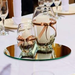 Round Glass Mirror- 10" Home/Centerpiece - 1/4" Thick - Flat Polished 17 Round Glass Mirror- 10" Home/Centerpiece - 1/4" Thick - Flat Polished -Safavieh Furniture 51tqh6OpTuL