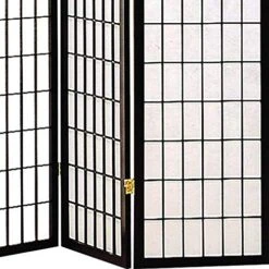 4-Panel Folding Screen Black And White 4624 -Safavieh Furniture 51u3IuUxwBL