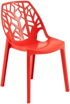 LeisureMod Modern Cornelia Dining Chair, Transparent Red -Safavieh Furniture 51u3rYqKJtL. AC