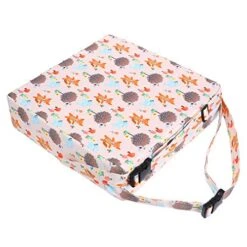 Kisangel Baby High Chair Portable Chair Baby Chair Increasing Cushion Square Highchair Booster Chair Lift Pads Fox Pattern For Kids Toddler Students Dining Table Chair High Chair Mat Portable Chair