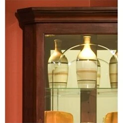 Beaumont Lane 5 Shelf Corner Curio Cabinet In Victorian Cherry -Safavieh Furniture 51uPzfmOvzL