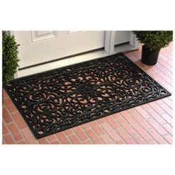 Calloway Mills 900222436 Gatsby Rubber Doormat 2' X 3' Black -Safavieh Furniture 51uQE8jMh3L