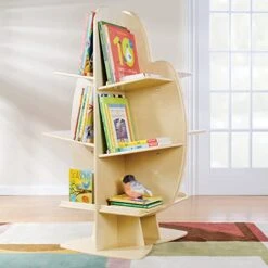 Guidecraft EdQ Reading Tree- Natural: Plywood Bookshelf For Kids' Playroom, Classroom And Bedroom | Wooden Organizer Shelves -Safavieh Furniture 51ud5C9jazL