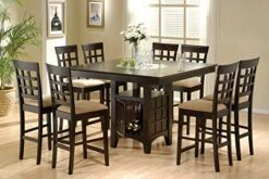 Coaster Gabriel Counter Height Dining Table With Storage Pedestal Base Cappuccino -Safavieh Furniture 51uitG4ieLL