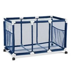 Rolling Pool Toy Storage Cart Bin 42 Inch Width X 26 Inch Height - Easier Height For Kids Reach