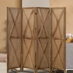 Room Divider 6 Panel, Wooden Room Divider Wall, 6 Panel Folding Privacy Screens, Freestanding Room Partition For Office Kitchen Bedroom Balcony (White) -Safavieh Furniture 51urXGcr6BL. AC