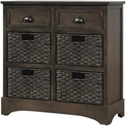 LUMISOL Console Table Sideboard Buffet, Storage Sideboard And Buffet Console Table With Two Drawers And Four Wicker Baskets For Kitchen/Living Room/Dining Room, Accent Furniture (Antique Navy) 17 LUMISOL Console Table Sideboard Buffet, Storage Sideboard And Buffet Console Table With Two Drawers And Four Wicker Baskets For Kitchen/Living Room/Dining Room, Accent Furniture (Antique Navy) -Safavieh Furniture 51uwnbGrKCL. AC