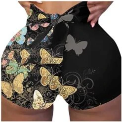 MatureGirl Sexy Sport Homewear Women Workout Print Shorts Yoga Clubwear Yoga Pants Christmas Yoga Pants For Women Plus Size (Navy, M) -Safavieh Furniture 51v0RzACnoL. AC