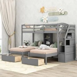 MOEO Twin Wood Bed Frame With Nightstand, Headboard And Footboard, For Kids, Bedroom Furniture, Home, No Spring Box Required & Easy Assembly, White 21 MOEO Twin Wood Bed Frame With Nightstand, Headboard And Footboard, For Kids, Bedroom Furniture, Home, No Spring Box Required & Easy Assembly, White -Safavieh Furniture 51vHRzWcctL. AC