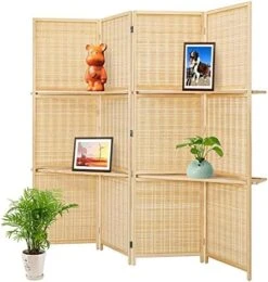 Bamboo Room Dividers And Folding Privacy Screens, 6 Panel Room Divider For Room Separation, Room Partitions And Dividers For Dressing Room Bedroom Office 5.6 Ft. Natural -Safavieh Furniture 51vIiZQVRIL. AC